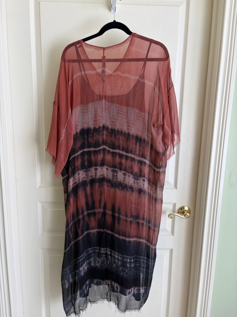 Raquel Allegra Rust and Black Tie-Dye Maxi Dress - Picture 5 of 7